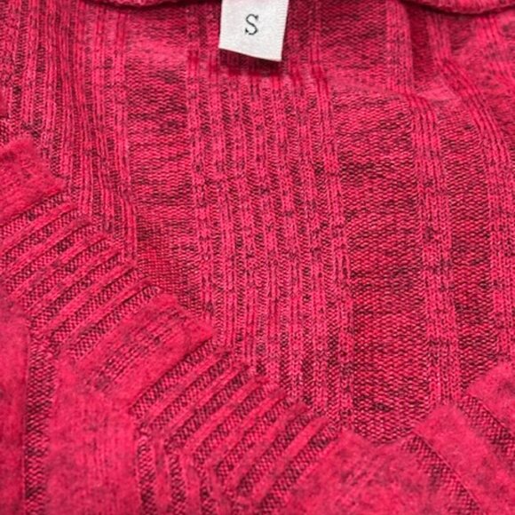 "RASPBERRY" PULL OVER LIGHT WEIGHT SWEATER WITH WIDE WALE PATTERN Women's Size S - Picture 5 of 6